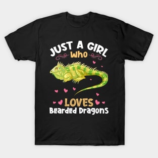 Just a Girl who loves Bearded Dragons T-Shirt